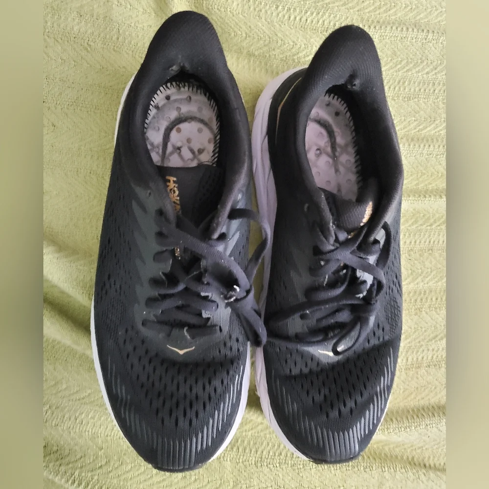 Hoka One One Clifton 7 Men’s Sneakers Size 7.5 Gold & Black - Picture 7 of 16